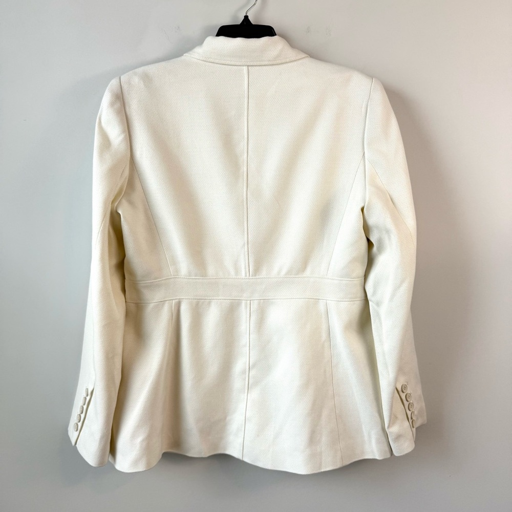 PAIGE Shania Peak Lapel Blazer Ivory Tonal 12 - Picture 8 of 12